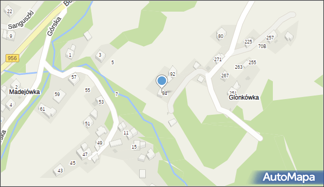 Harbutowice, Golonkówka, 96, mapa Harbutowice