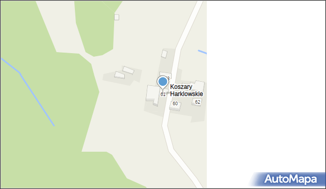 Harklowa, Gorczańska, 61, mapa Harklowa