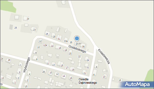 Horyniec-Zdrój, Godebskiego Cypriana, 37, mapa Horyniec-Zdrój