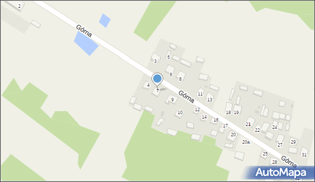 Hucisko, Górna, 7, mapa Hucisko