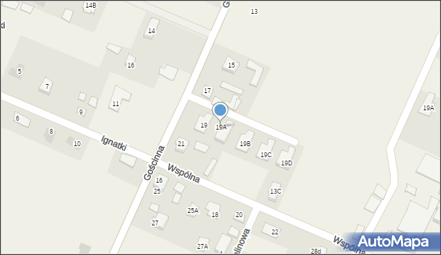 Ignatki, Gościnna, 19A, mapa Ignatki