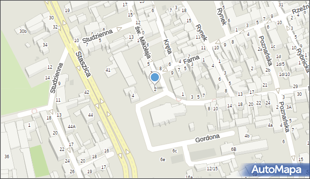Inowrocław, Gordona Bogdana, ks., 2, mapa Inowrocławia