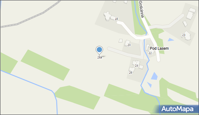 Inwałd, Gościnna, 24a, mapa Inwałd