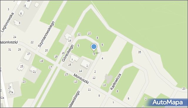 Jabłonna, Góreckiego Henryka Mikołaja, 3, mapa Jabłonna