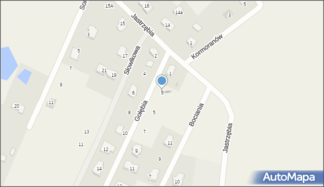 Jagatowo, Gołębia, 3, mapa Jagatowo