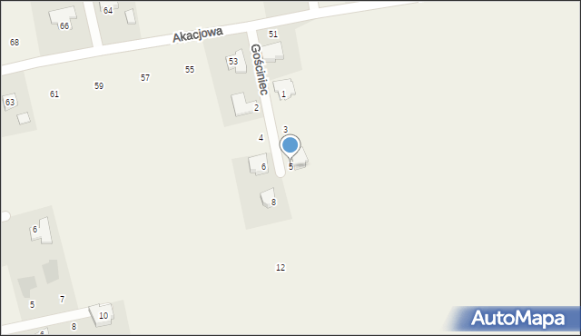 Jakubowice Konińskie, Gościniec, 5, mapa Jakubowice Konińskie