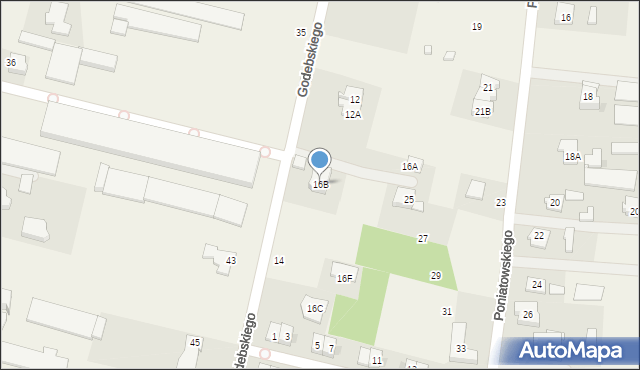 Janki, Godebskiego Cypriana, 16B, mapa Janki