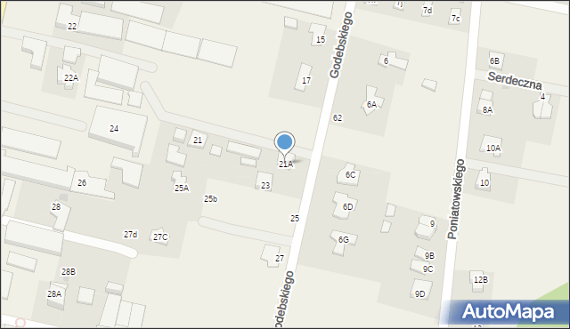 Janki, Godebskiego Cypriana, 21A, mapa Janki