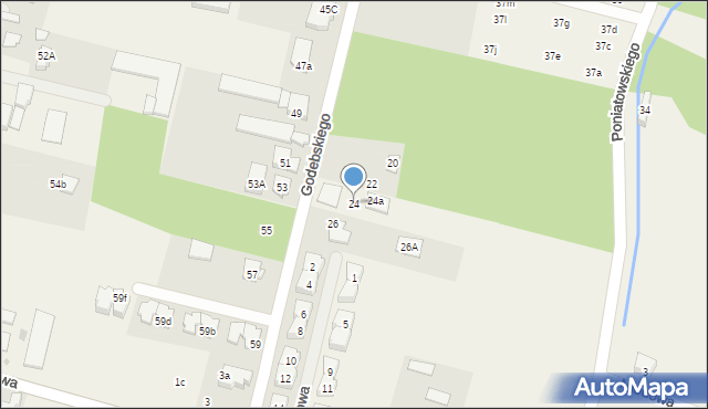 Janki, Godebskiego Cypriana, 24, mapa Janki