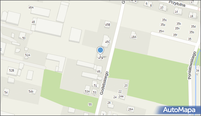 Janki, Godebskiego Cypriana, 47a, mapa Janki