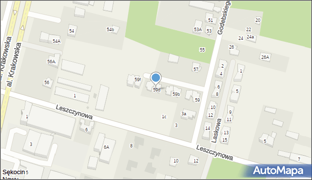 Janki, Godebskiego Cypriana, 59d, mapa Janki