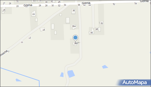 Janów, Górna, 36b, mapa Janów