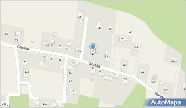 Janowice, Górska, 42, mapa Janowice