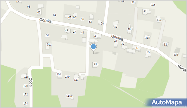 Janowice, Górska, 43b, mapa Janowice