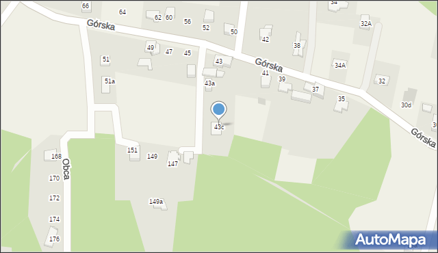 Janowice, Górska, 43c, mapa Janowice