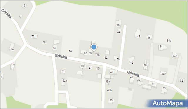 Janowice, Górska, 58, mapa Janowice