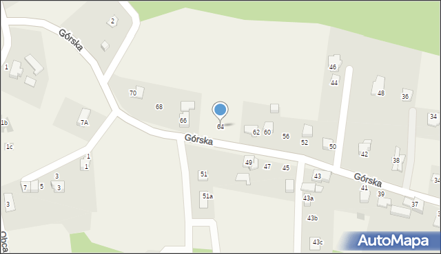 Janowice, Górska, 64, mapa Janowice