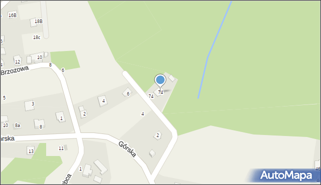 Janowice, Górska, 74, mapa Janowice