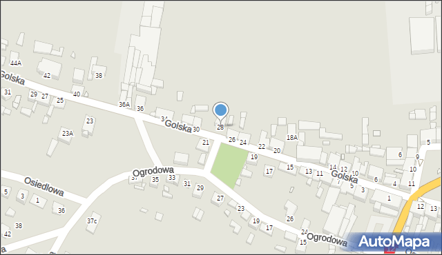 Jaraczewo, Golska, 28, mapa Jaraczewo