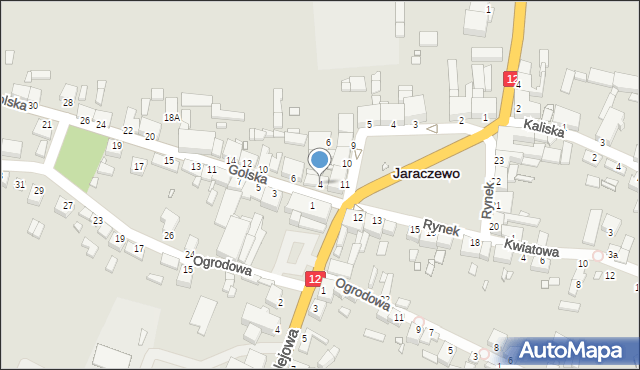 Jaraczewo, Golska, 4, mapa Jaraczewo