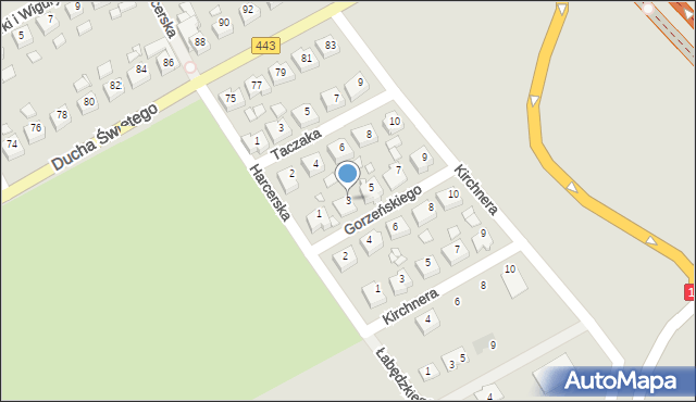 Jarocin, Gorzeńskiego Zbigniewa, mjr., 3, mapa Jarocin