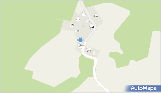 Jaroszowice, Gołębiówka, 107, mapa Jaroszowice