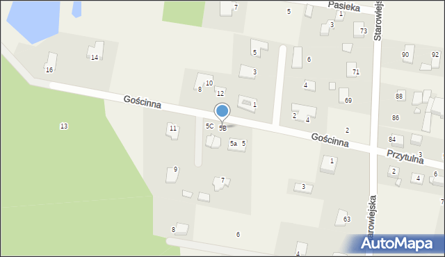 Jarużyn, Gościnna, 5B, mapa Jarużyn