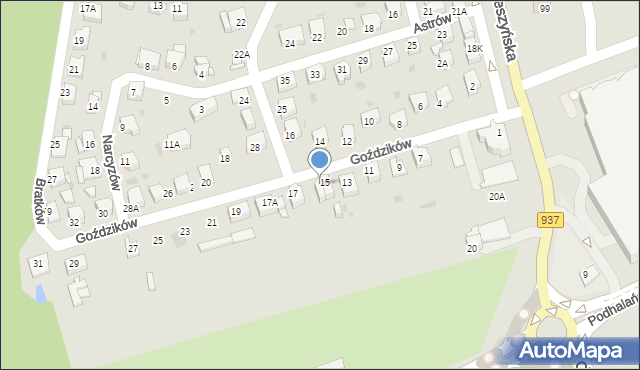 Jastrzębie-Zdrój, Goździków, 15A, mapa Jastrzębie-Zdrój