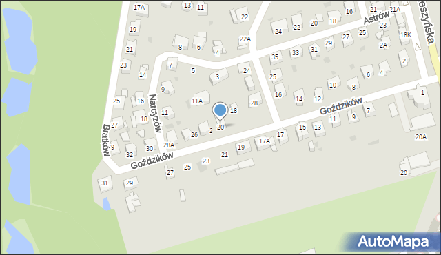 Jastrzębie-Zdrój, Goździków, 20, mapa Jastrzębie-Zdrój
