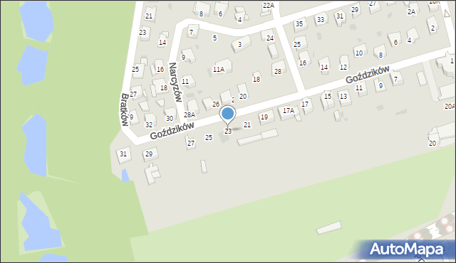 Jastrzębie-Zdrój, Goździków, 23, mapa Jastrzębie-Zdrój
