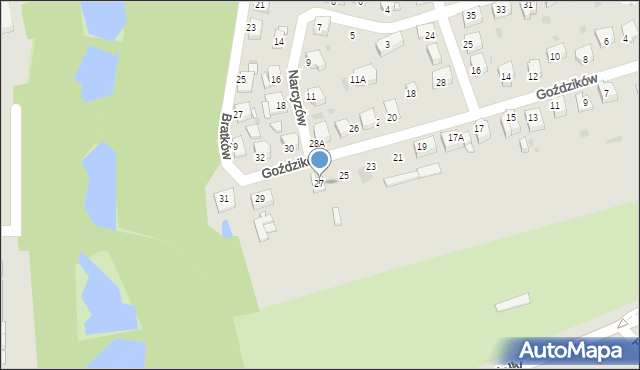Jastrzębie-Zdrój, Goździków, 27, mapa Jastrzębie-Zdrój