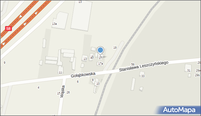 Jawczyce, Gołąbkowska, 17, mapa Jawczyce