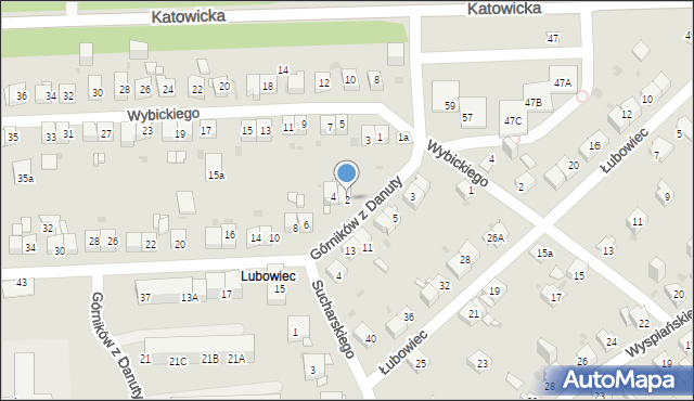 Jaworzno, Górników z Danuty, 2, mapa Jaworzno