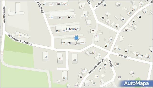 Jaworzno, Górników z Danuty, 27, mapa Jaworzno