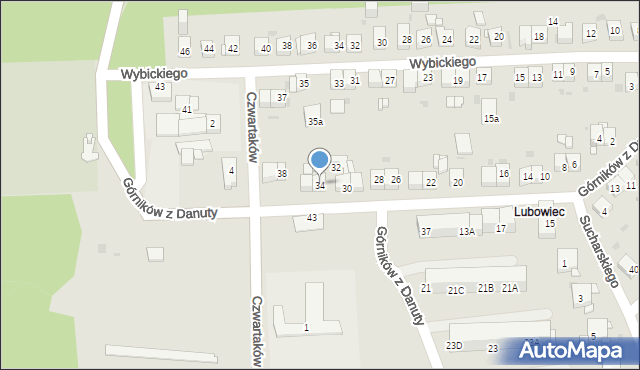 Jaworzno, Górników z Danuty, 34, mapa Jaworzno