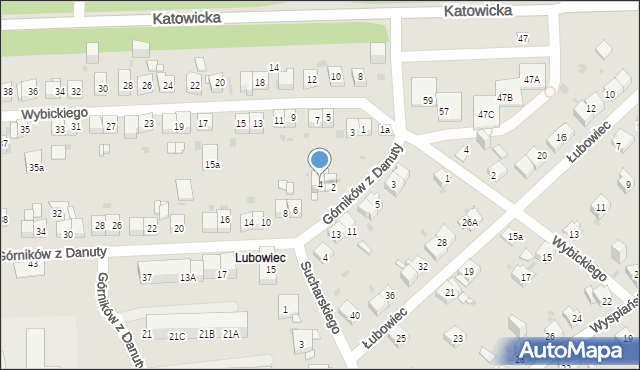 Jaworzno, Górników z Danuty, 4, mapa Jaworzno