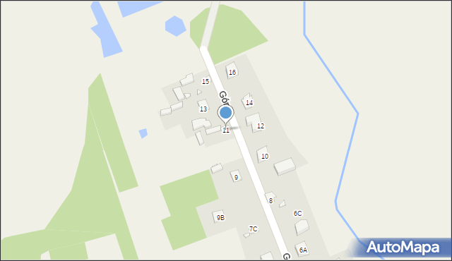 Jazgarzew, Górna, 11, mapa Jazgarzew
