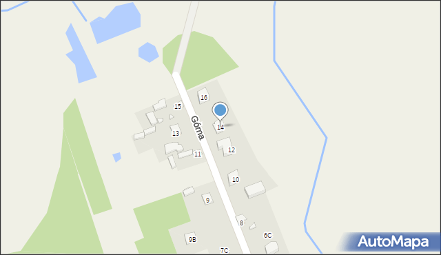 Jazgarzew, Górna, 14, mapa Jazgarzew