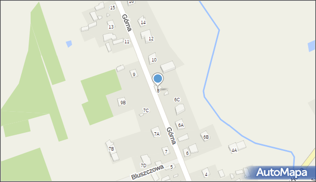 Jazgarzew, Górna, 8, mapa Jazgarzew