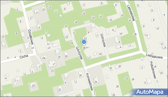 Jedlicze B, Górzysta, 15, mapa Jedlicze B