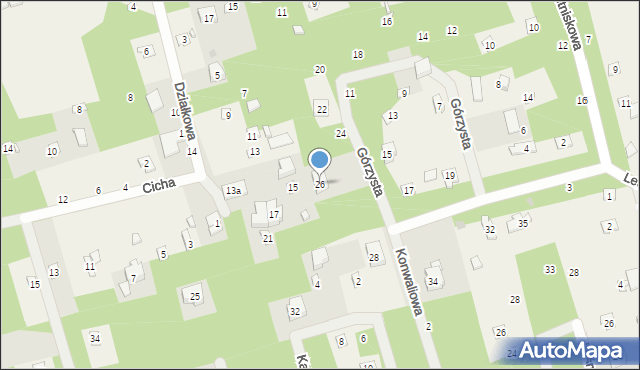 Jedlicze B, Górzysta, 26, mapa Jedlicze B