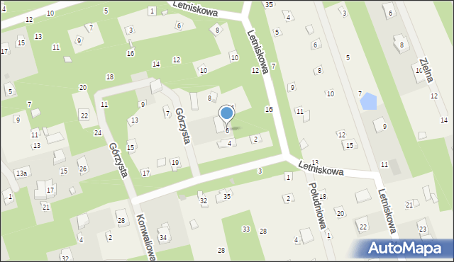 Jedlicze B, Górzysta, 6, mapa Jedlicze B