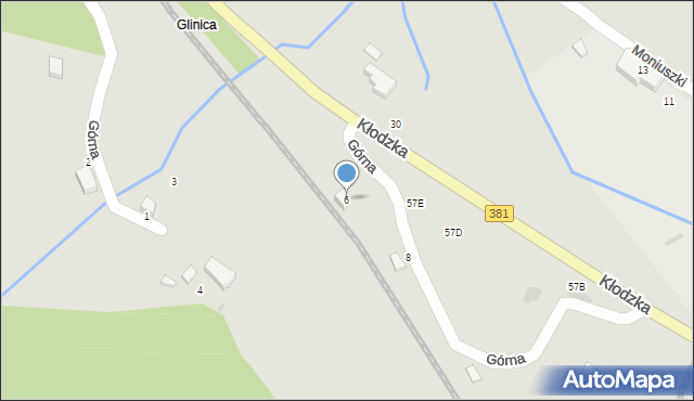 Jedlina-Zdrój, Górna, 6, mapa Jedlina-Zdrój
