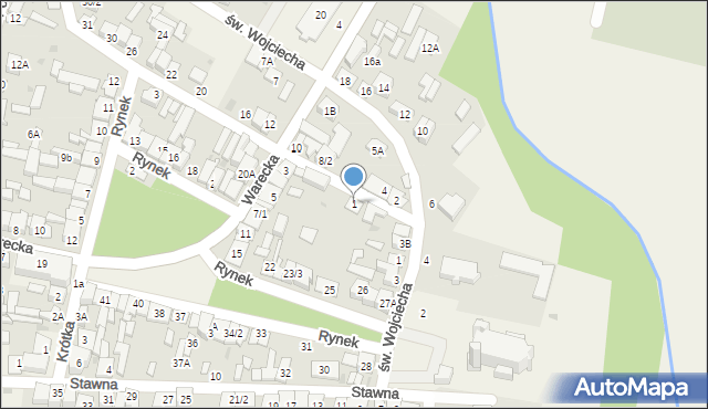 Jedlińsk, Gołębiowskiego, ks. bp., 1, mapa Jedlińsk