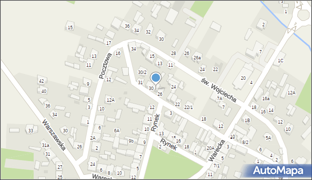 Jedlińsk, Gołębiowskiego, ks. bp., 28A, mapa Jedlińsk