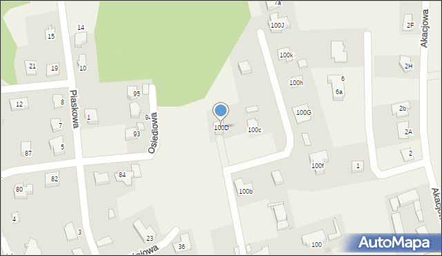 Jenin, Gorzowska, 100D, mapa Jenin