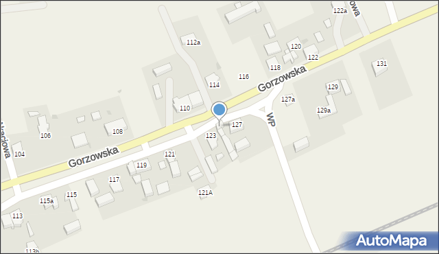 Jenin, Gorzowska, 125, mapa Jenin