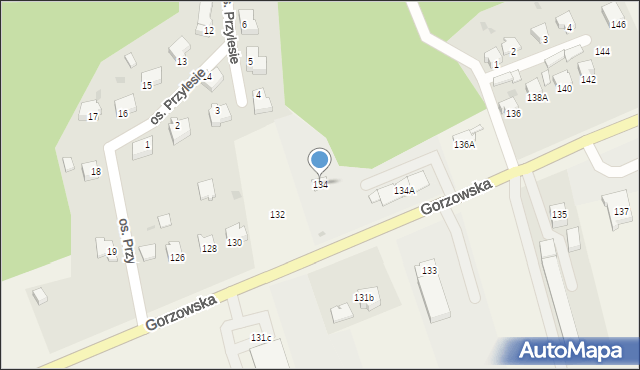 Jenin, Gorzowska, 134, mapa Jenin
