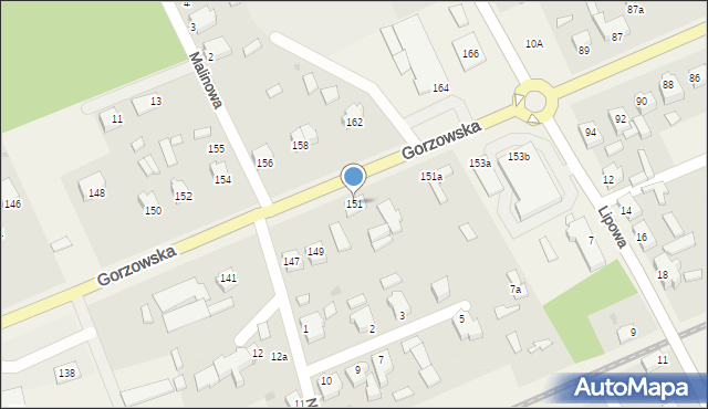 Jenin, Gorzowska, 151, mapa Jenin