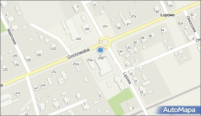 Jenin, Gorzowska, 153b, mapa Jenin